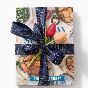 Sunday Suppers by Cynthia Graubart Cookbook Gift Wrapped Hostess Gift Set